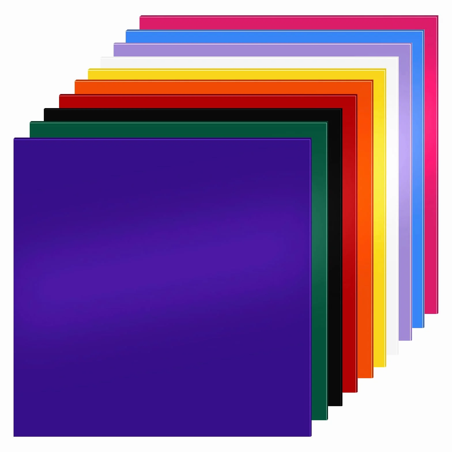 Pannello in plastica acrilica, pannelli acrilici colorati, materiali da taglio laser e incisione, piastre da taglio laser colorate, per cartelli stampati, artigianato e progetti fai da te (10 colori)