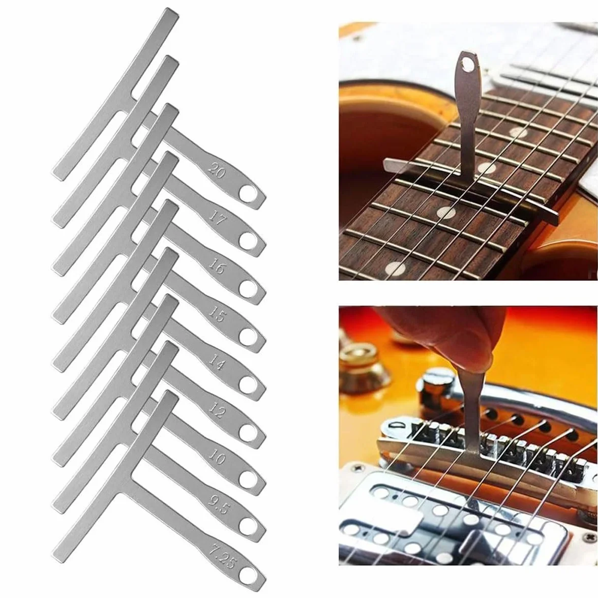 Radius Gauge Chitarra Strumento Liutaio Misura Calibri Universali per Raggi
