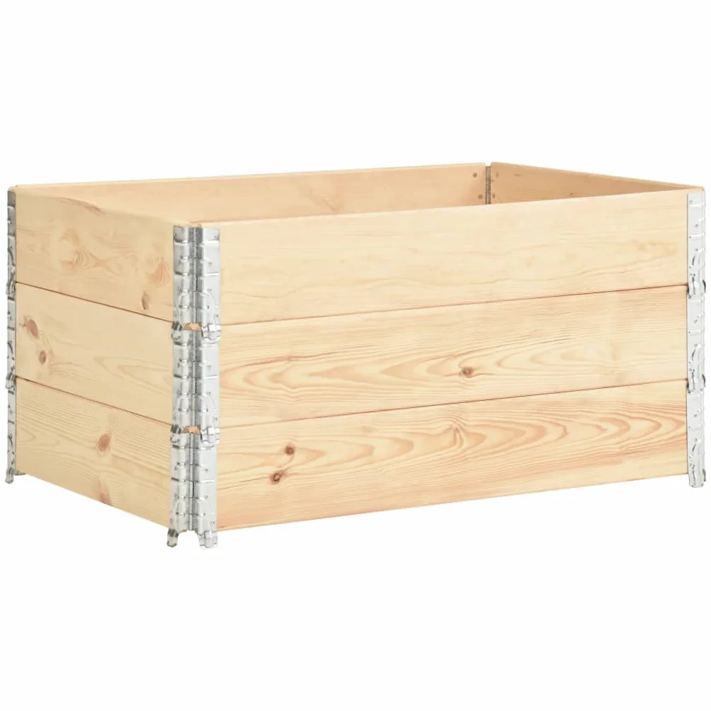 vidaXL Collari per Pallet 3 pz 80x120 cm in Legno Massello di Pino