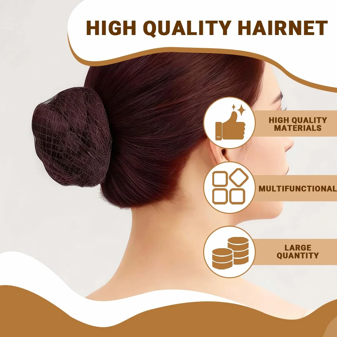 Retine Per Capelli Chignon Set 40 Retine Invisibili 80 Forcine Per Capelli Elasticizzati