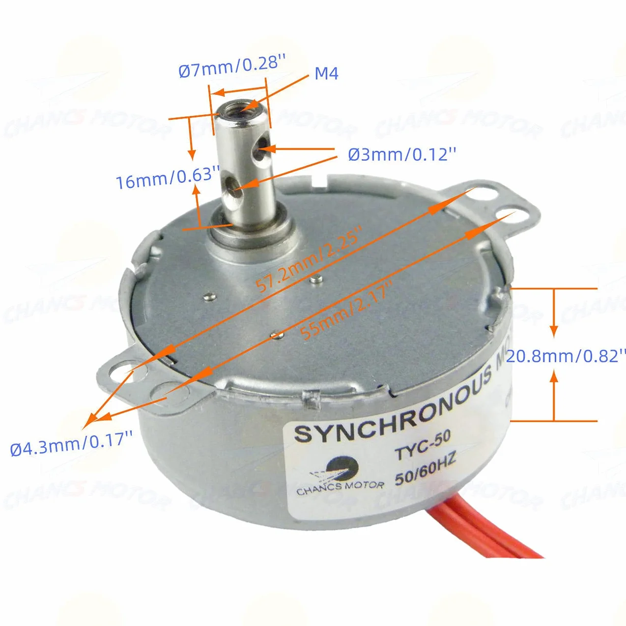 CHANCS TYC-50 Motore sincrono 220V AC 10-12RPM CW/CCW Motore a tavola Rotante Motore sincrono Motore Elettrico