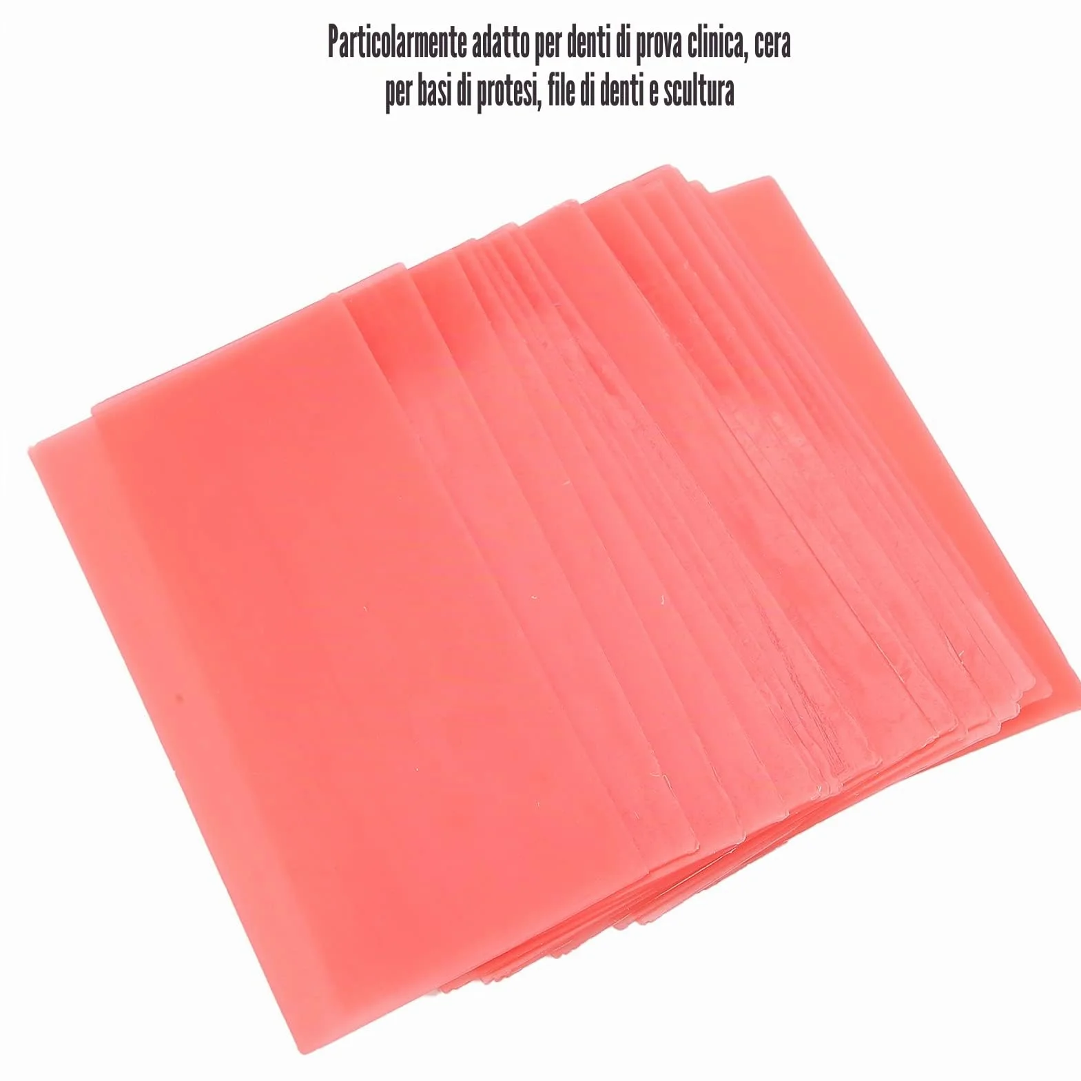 Cera dentale rossa per base dentale 18 pz foglio materiale ausiliario dentista