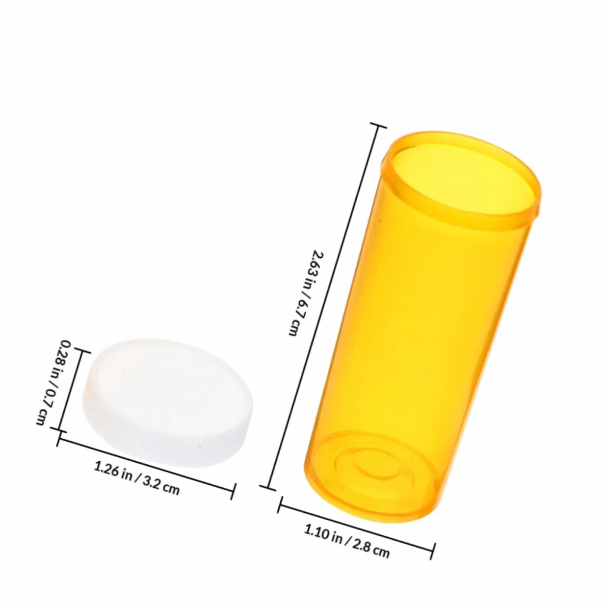 Porta Pastiglie Arancione in Plastica Pp Organizzatore Compatto Portatile per Farmaci e Pillole 10 Pezzi