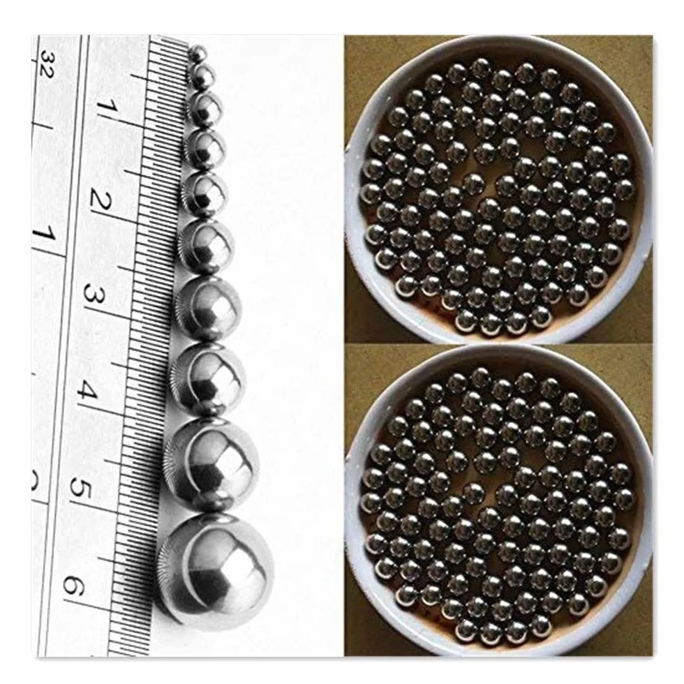 Sfera in acciaio ad alta precisione, 7,08 7,1 7,144 7,2 7,3 7,35 7,4 7,5 7,6 7,67 mm sfera in acciaio-7,2 mm circa 656 grani per chilo