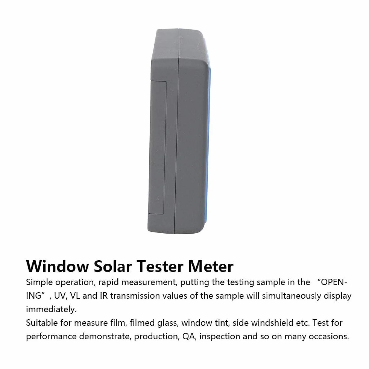LS162 Misuratore di tinta per finestra digitale, Akozon tester di trasmissione del film solare Tester di rifiuto IR VLT UV