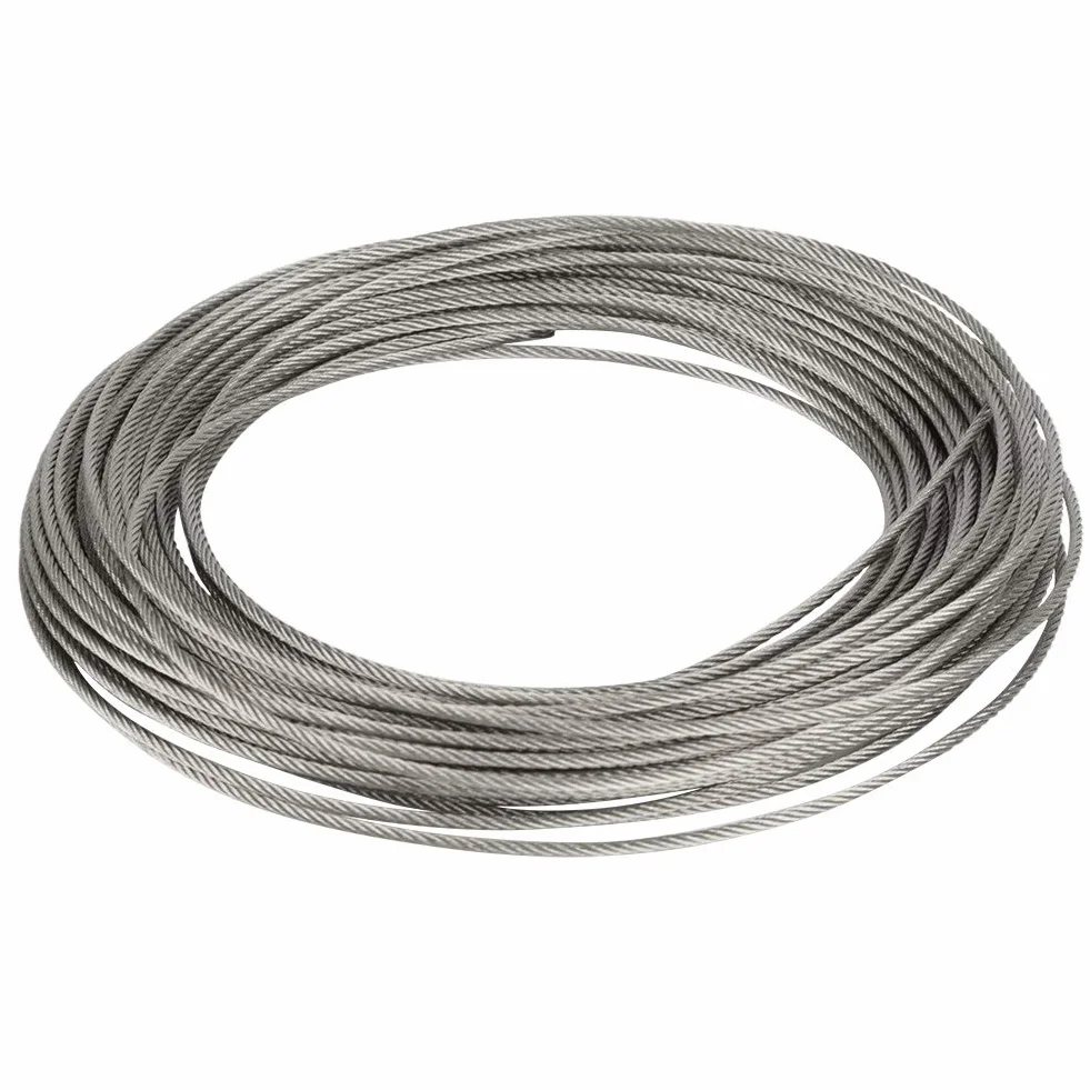 Cavo in Acciaio Inossidabile 304 20 M Filo Metallico 2 mm 2,5 mm 3 mm