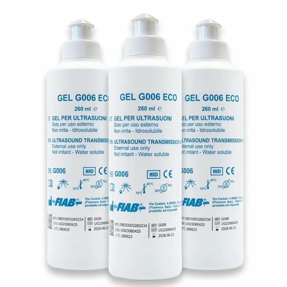 G006 Gel 260 ml - Gel per Ecografia & Ultrasuoni - Non Irritante - Made in Italy! 3 Confezioni!