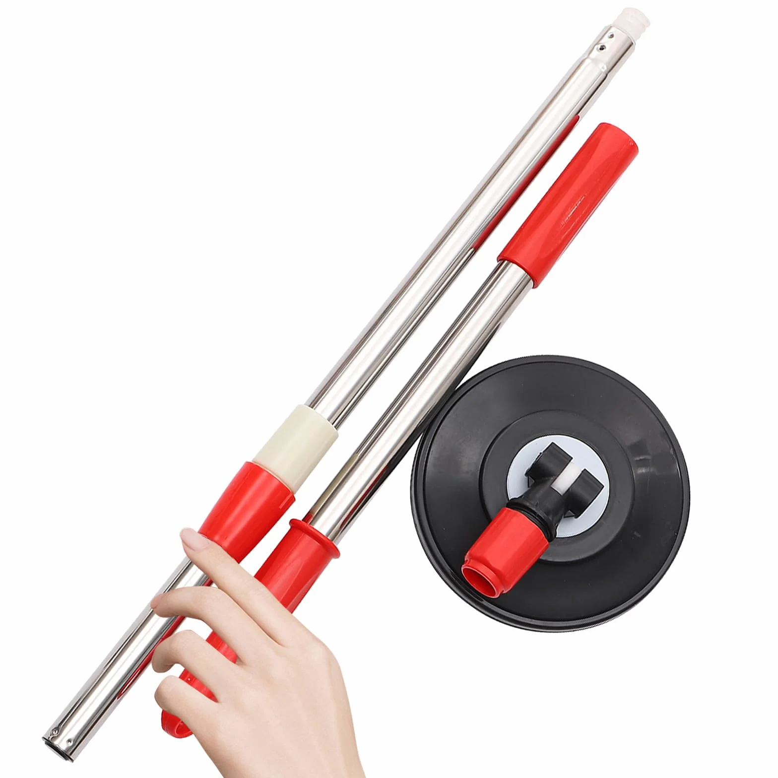 Beavorty Rotomop Ricambio Manico per Mop Rotante in Acciaio Inox e Plastica, Bastone Leggero Testa Girevole