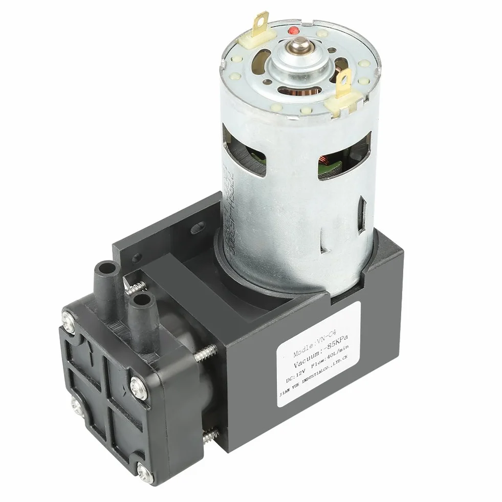 Pompa per vuoto, DC12V 42W Mini piccola pompa per vuoto Oilless -85KPa Flow 40L / min, Mini pompa per aria