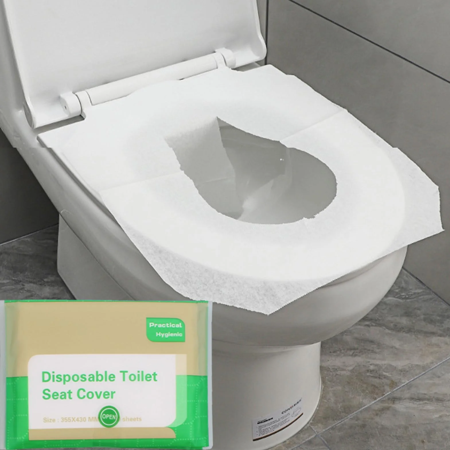 Copriwater usa e getta 43x35.5cm 20 Pezzi Biodegradabili per ospedale hotel