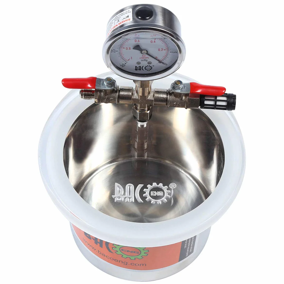 BACOENG 6.8 L Camera del vuoto in acciaio inox degassamento urethanes silicone epoxies