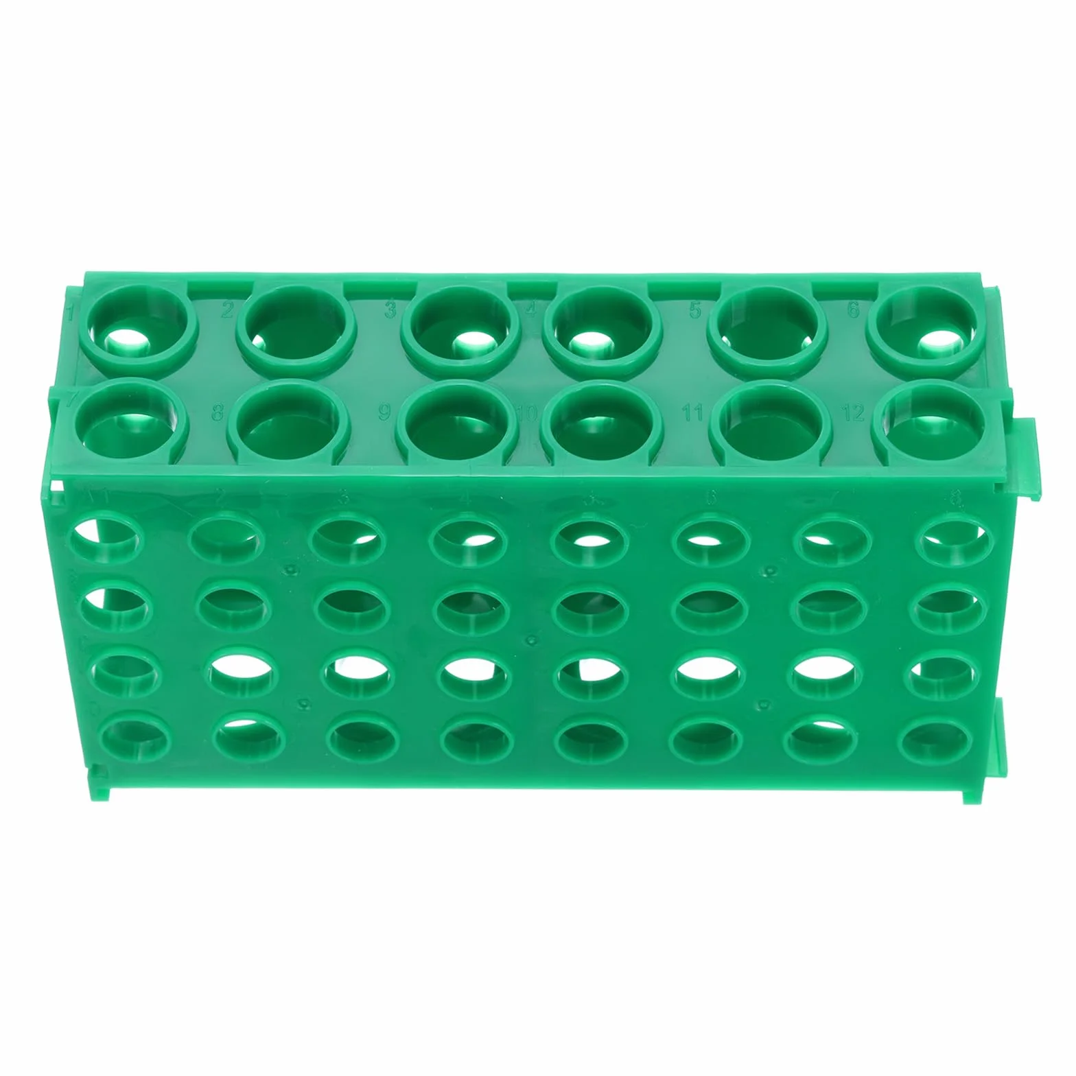 PATIKIL Porta Provette Da 80 Pozzi 1 Pezzo Porta Flaconi A Quattro Pannelli Supporto Per Provette Da Centrifuga Per Microprovette 0.5/1.5/2/10/15/50ml Verde