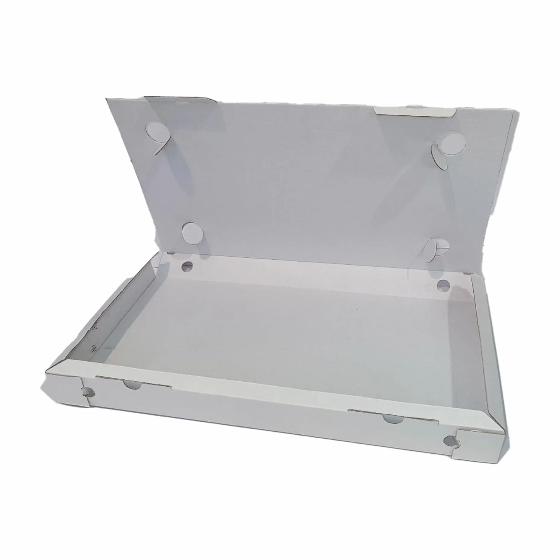 Scatola per pizza 55 x 35 x 5 Confezione da 100 pezzi Bianco