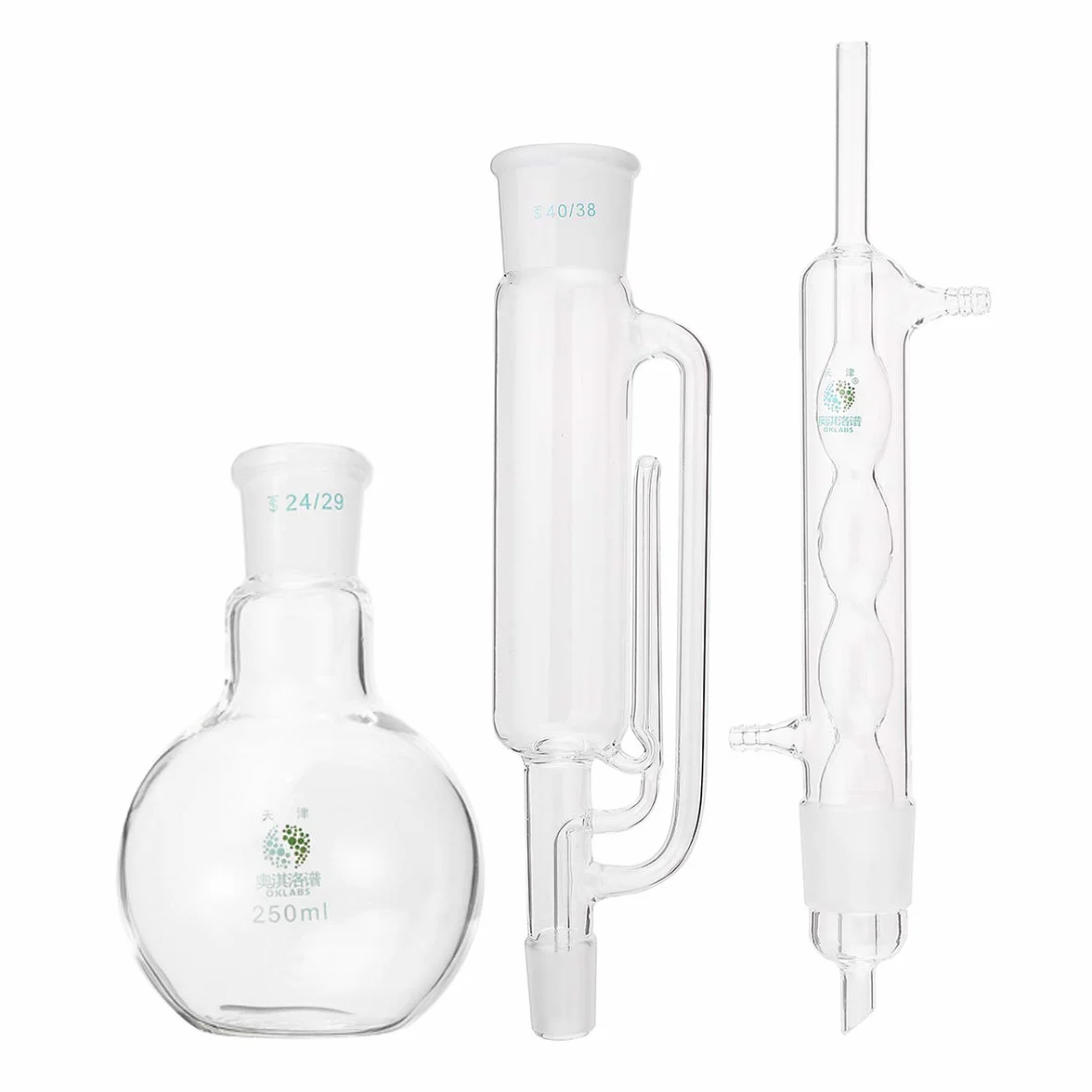 EsportsMJJ flacone di vetro borosilicato Soxhlet estrattore condensatore con fondo piatto vetreria laboratorio