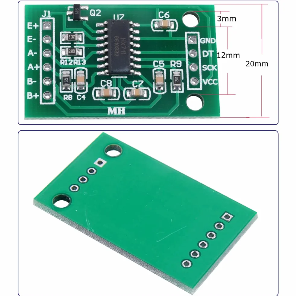 DIYmalls Cella di carico 5 kg sensore di peso + modulo amplificatore HX711 AD per Arduino (5 kg)