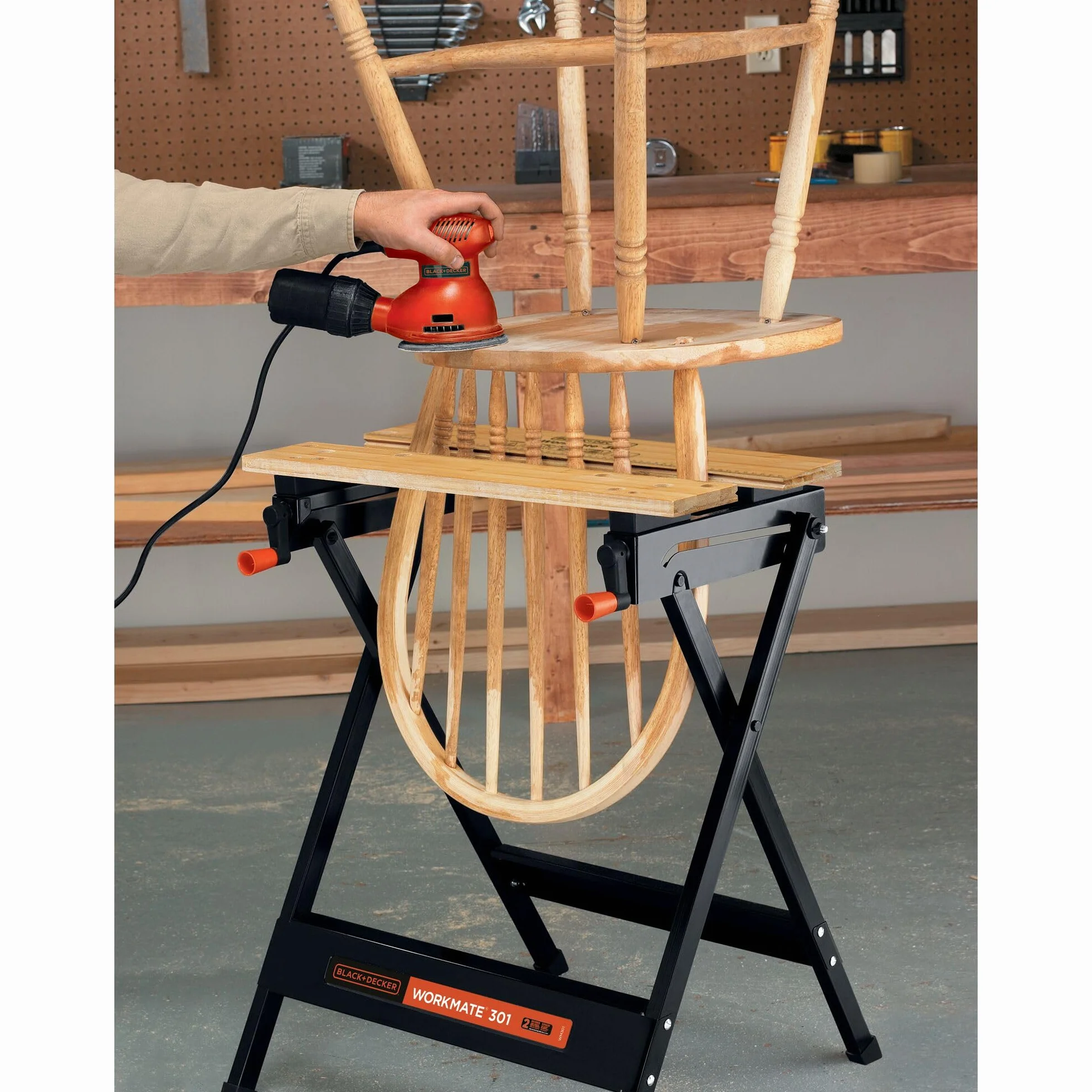 BLACK+DECKER, Banco da Lavoro Workmate, Black/Wood, 15.5 x 84 x 12.5 cm. WM301-XJ