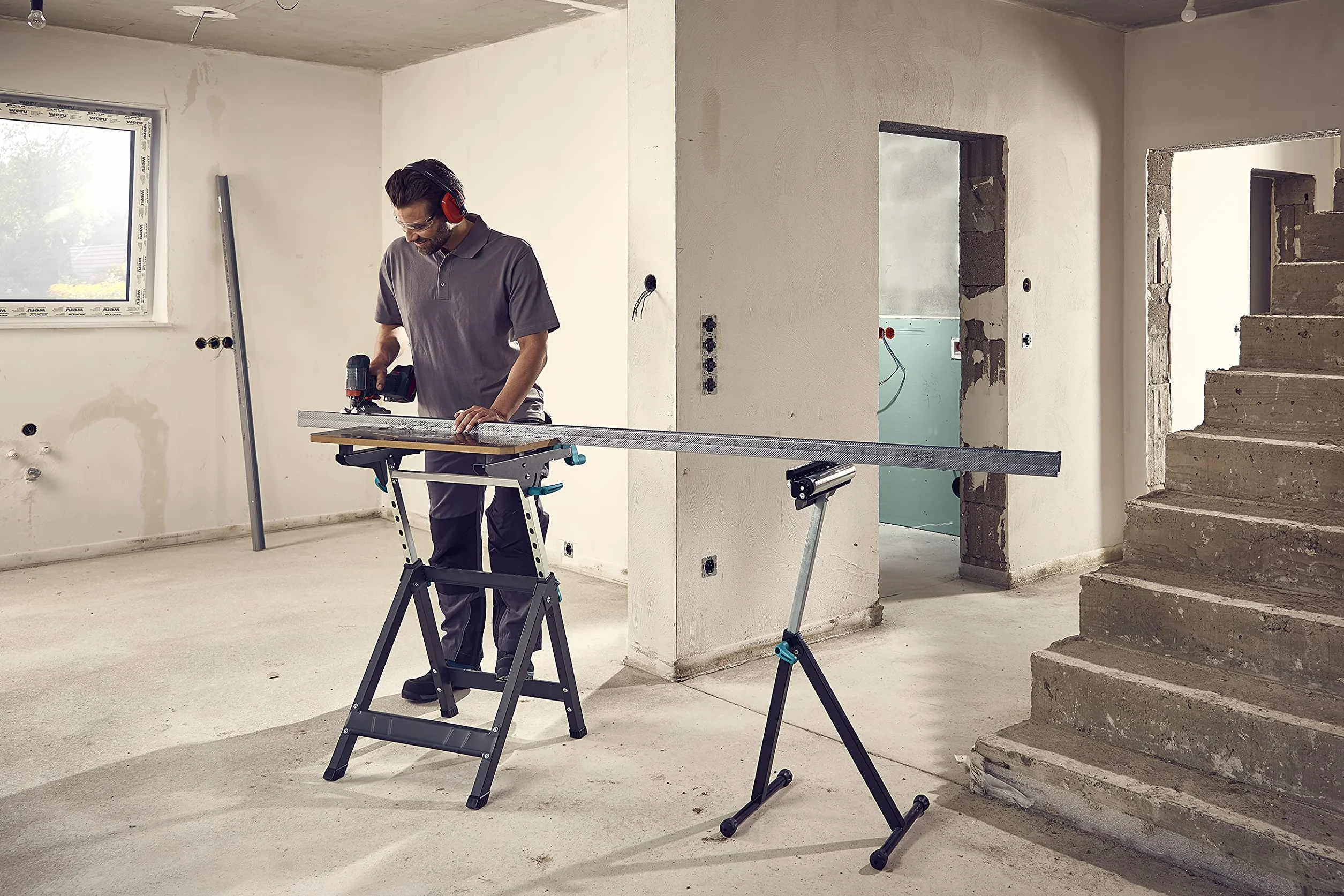 wolfcraft MASTER 750 ERGO Banco morsa e portamacchine I 6871000 I Il banco morsa e portamacchine regolabile in altezza