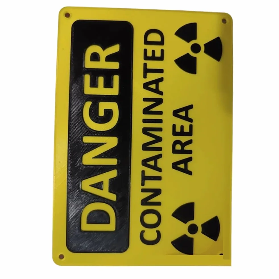 Segnale di pericolo per area contaminata da radiazioni nucleari/pericolo, facile da usare