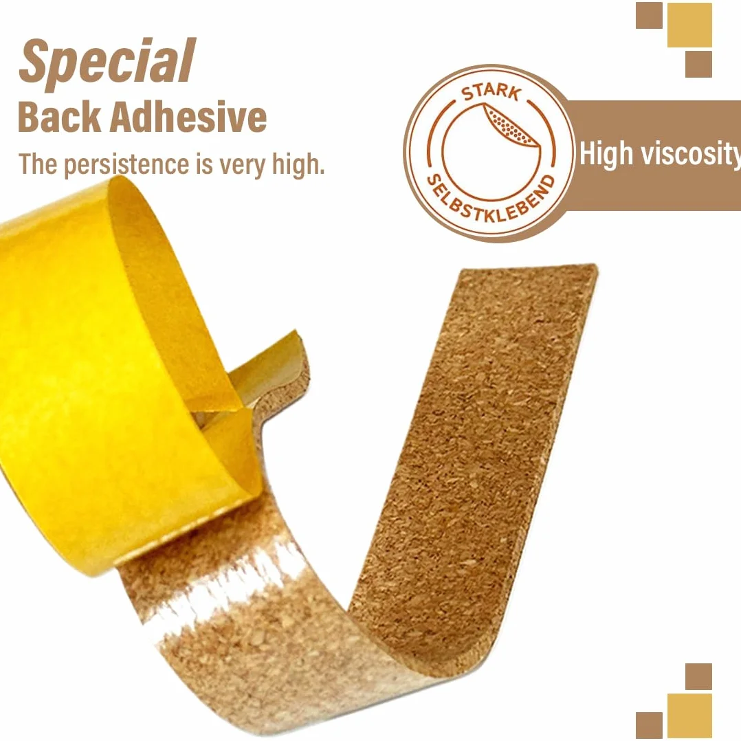 Strisce di sughero autoadesive 200x20x2 mm per regolazione cappello, riduttore fascia interna