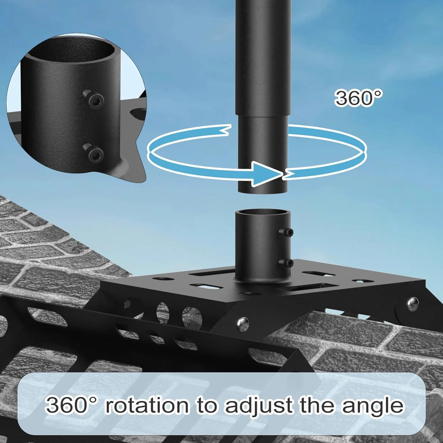 Starlink Gen 3 Standard V3 kit montaggio supporto parete tetto palo tubo adattatore antenna staffa regolabile 360°