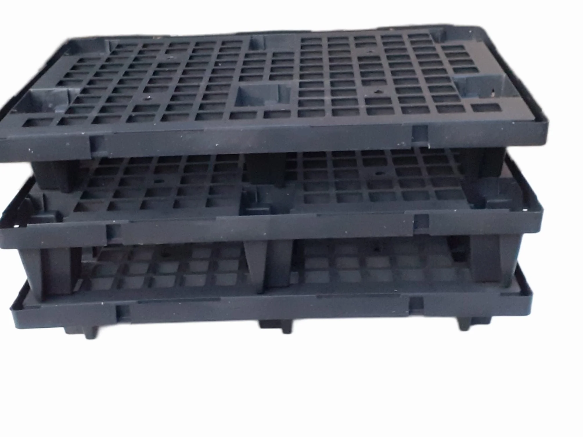 Colleoni.EU - Semi Pallet 1/2 Bancale in Polipropilene Ecologico (PP) - Bancale da Esterno e Interno Pedana Incastrabile e Inforcabile su 4 Lati Made in Italy 60x80 cm