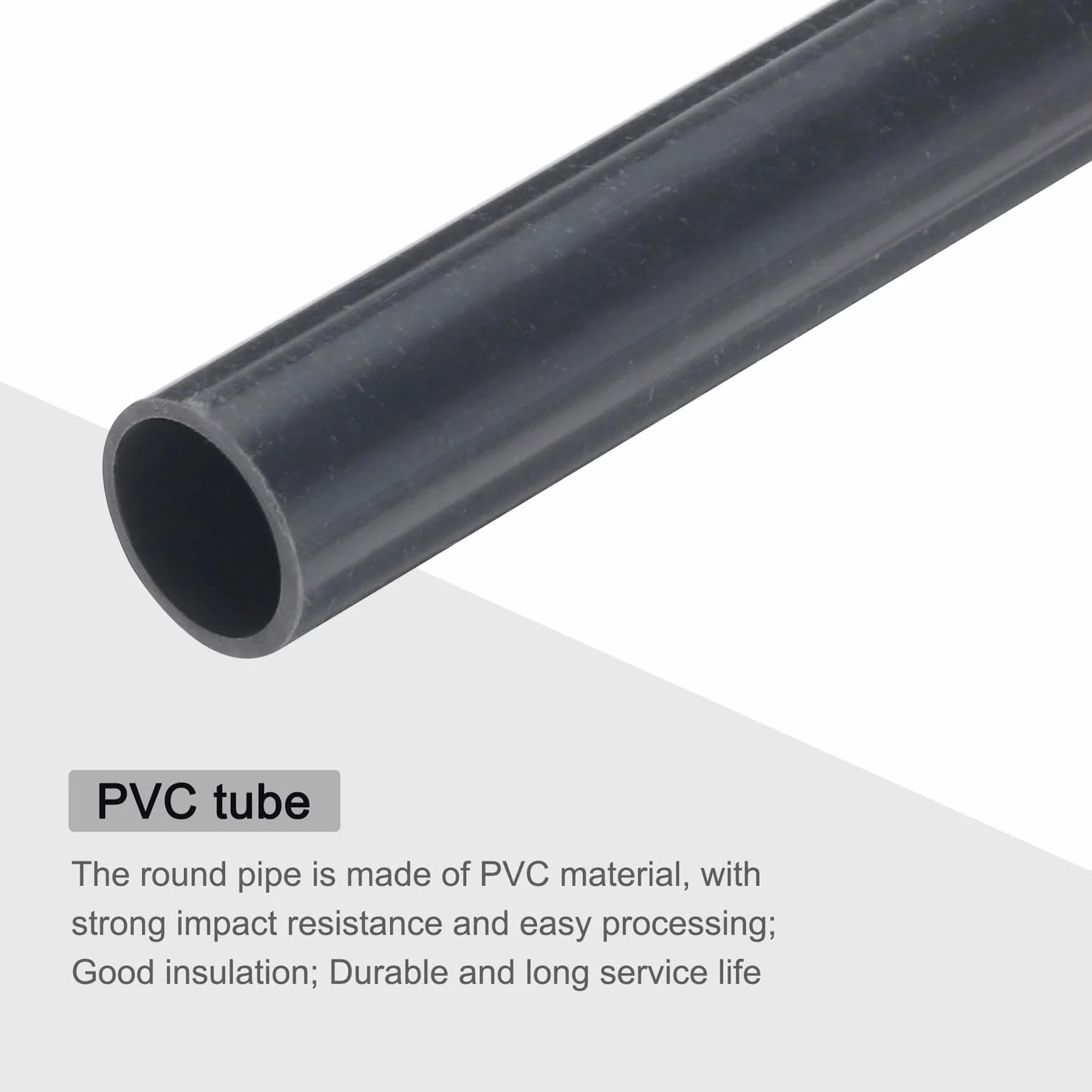 Tubo in PVC diametro 10 mm lunghezza 0,23 m rotondo grigio scuro