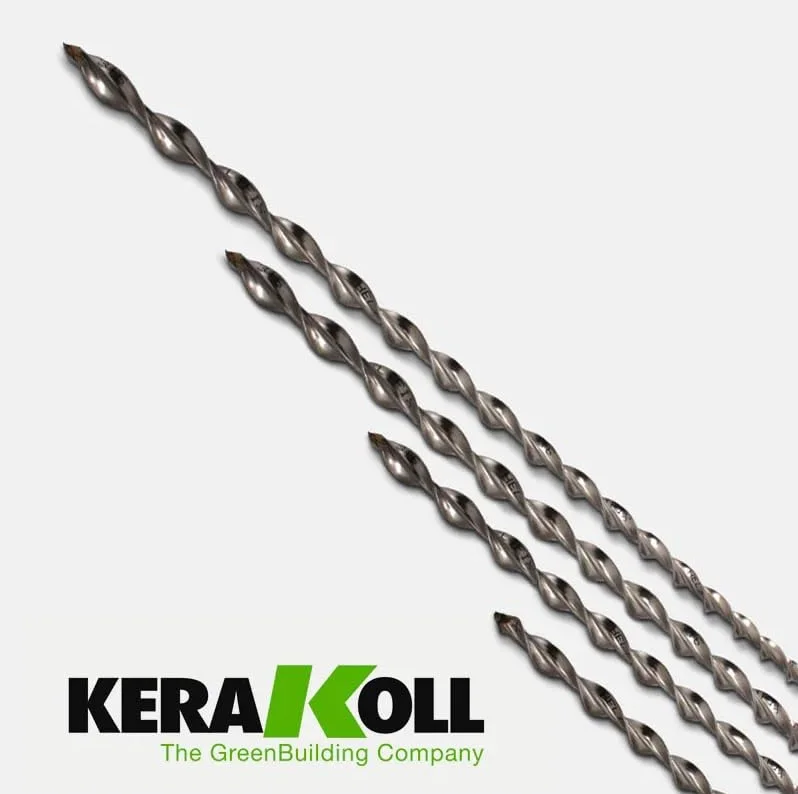 Kerakoll Steel DryFix 10-10x600 mm Barra elicoidale in acciaio Inox AISI 316