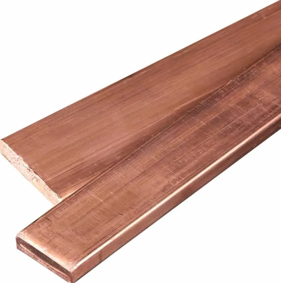 Barra Piatta Liscia in Rame Elettrolitico Da 10 a 100 mm in Diverse Lunghezze e Spessori (30x3 mm lunghezza 1 Metro)