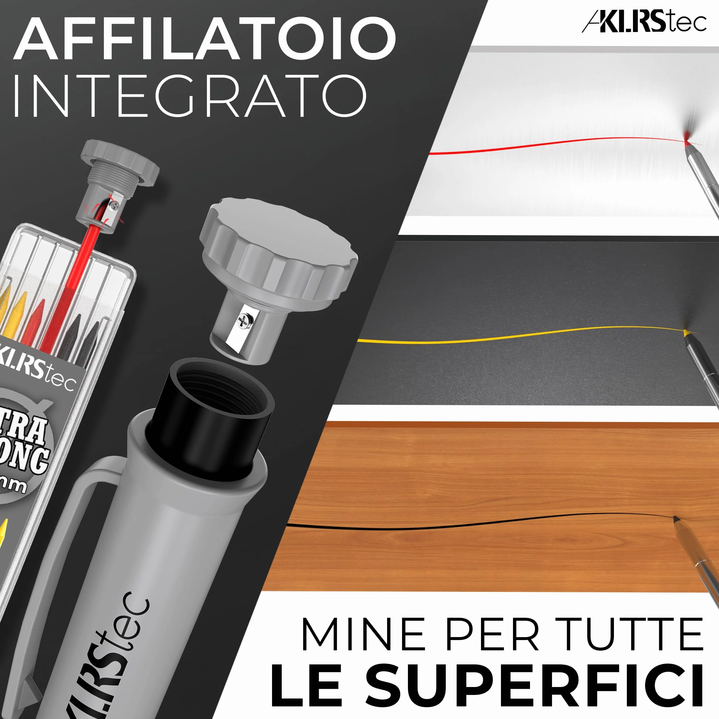 Squadra da falegname professionale Set utensili lavorazione legno 7 pezzi con matita e puntali