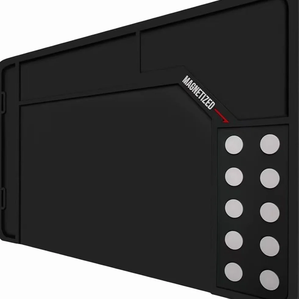 Tappetino protettivo antiscivolo con punti magnetici 420 x 265 x 4,5 cm nero