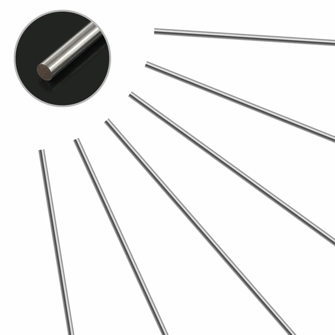 Glarks 6 pezzi 3 mm x 300 mm in acciaio inox tondo tornio Bar Stock per modellismo RC