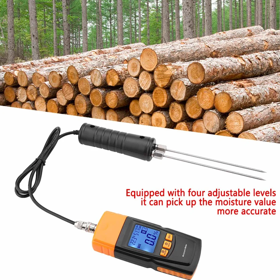 Fydun GM620 Tester di umidità del legno digitale -10-60 ℃ LCD