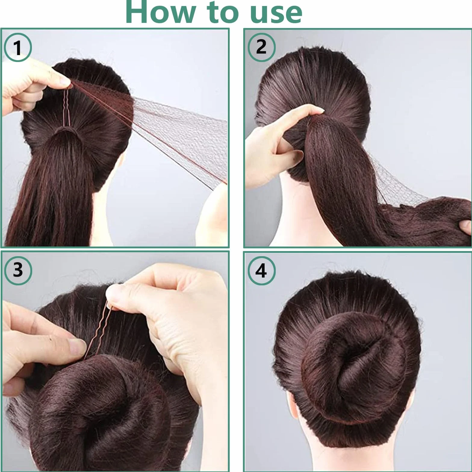 Retine per Capelli Invisibili 25 Pezzi con 30 Forcine Forma U per Chignon e Parrucche