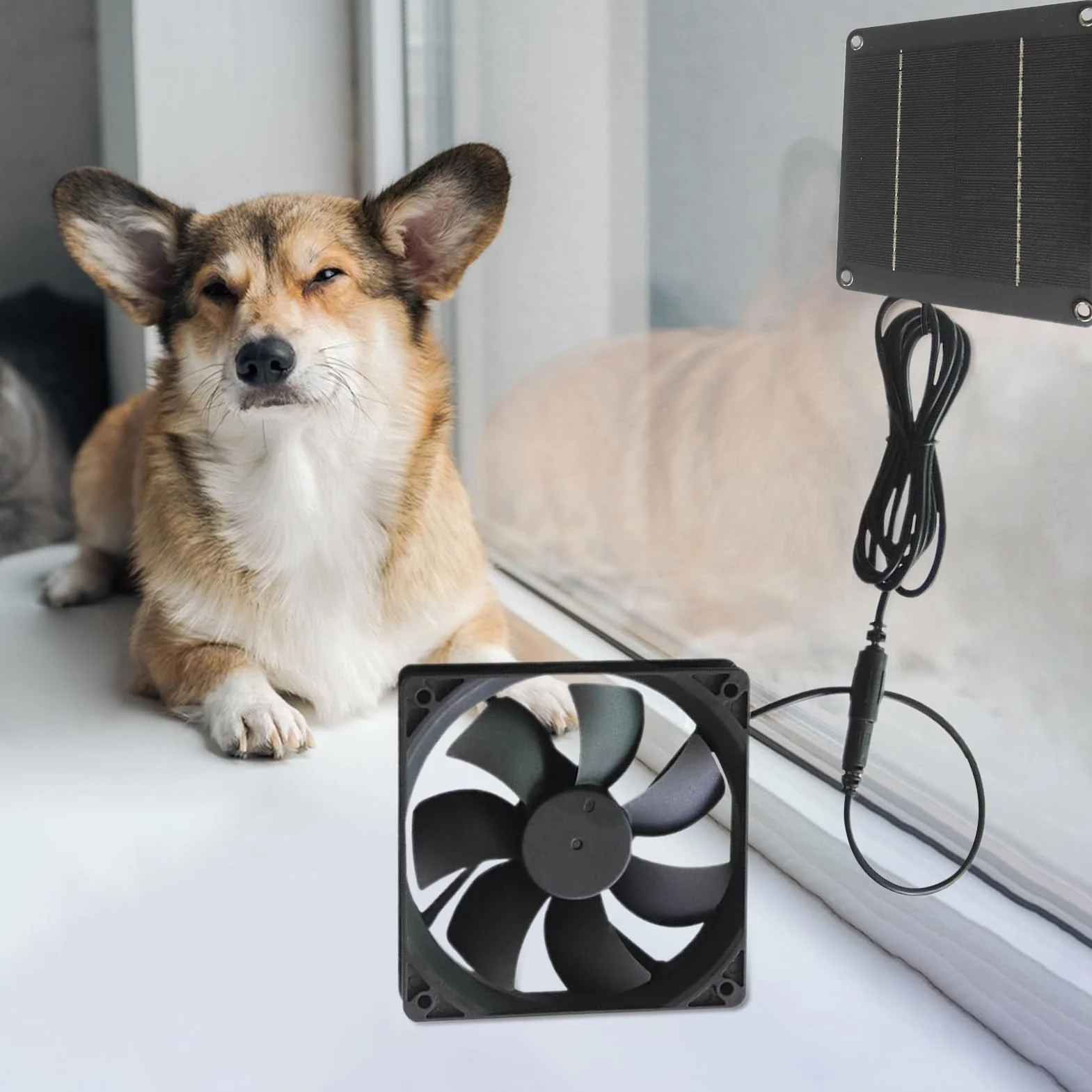 Ventola di raffreddamento solare 20W per canili, padiglione, ventilazione tetto