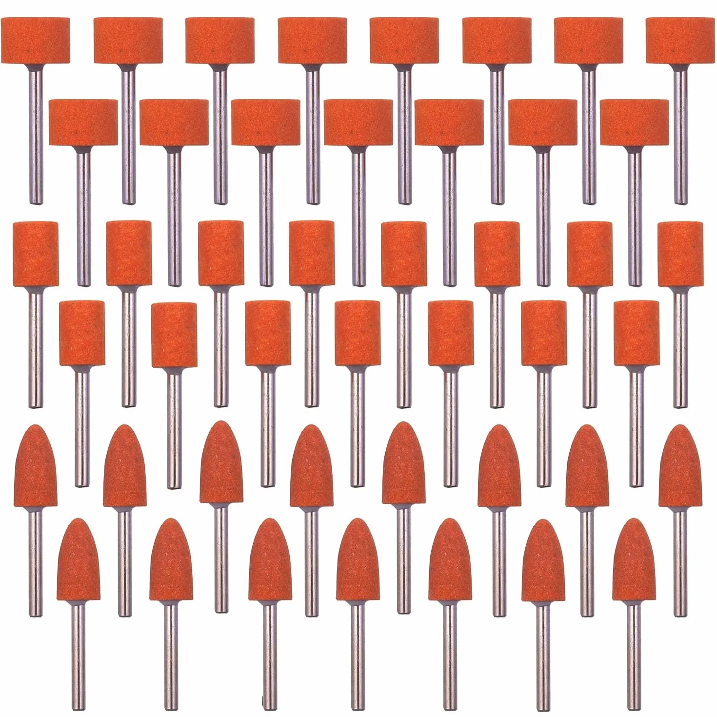 Testa di Levigatura e Lucidatura 42 pezzi, Accessorio Smerigliatura Dremel con gambo 1/8 pollice