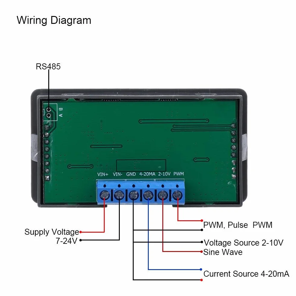 Modulo generatore di segnale, funzione Generatore di segnale 4-20mA 2-10V Display LCD Modulo regolabile PWM Pulse Modulo generatore di onda sinusoidale