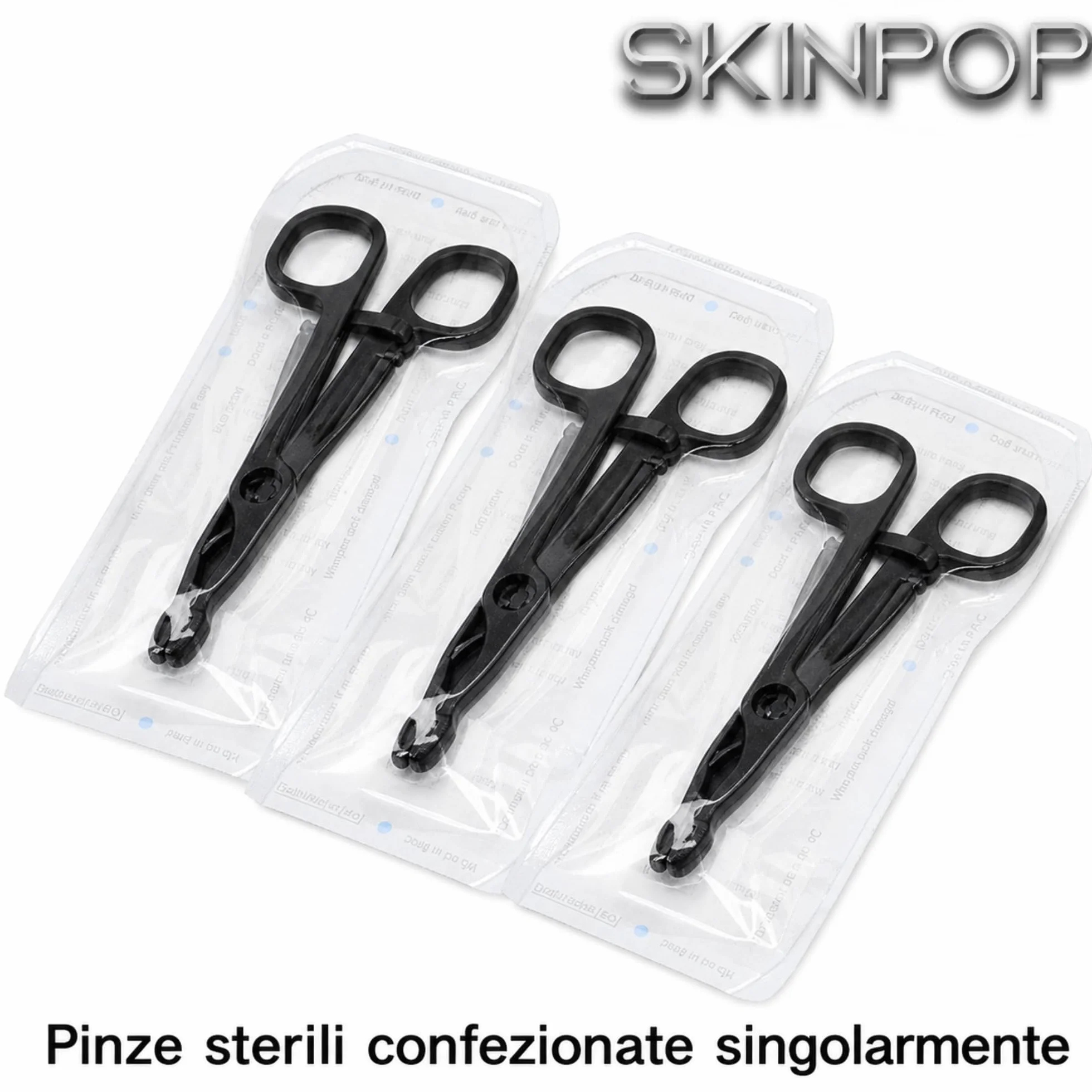 Pinza per Piercing Monouso con Forma Ovale - DELICATA e RASSICURANTE - Pinze in PVC Sterilizzata E.O. Gas - Confezione Singola - Presa STABILE per Prima Foratura e Body Piercing