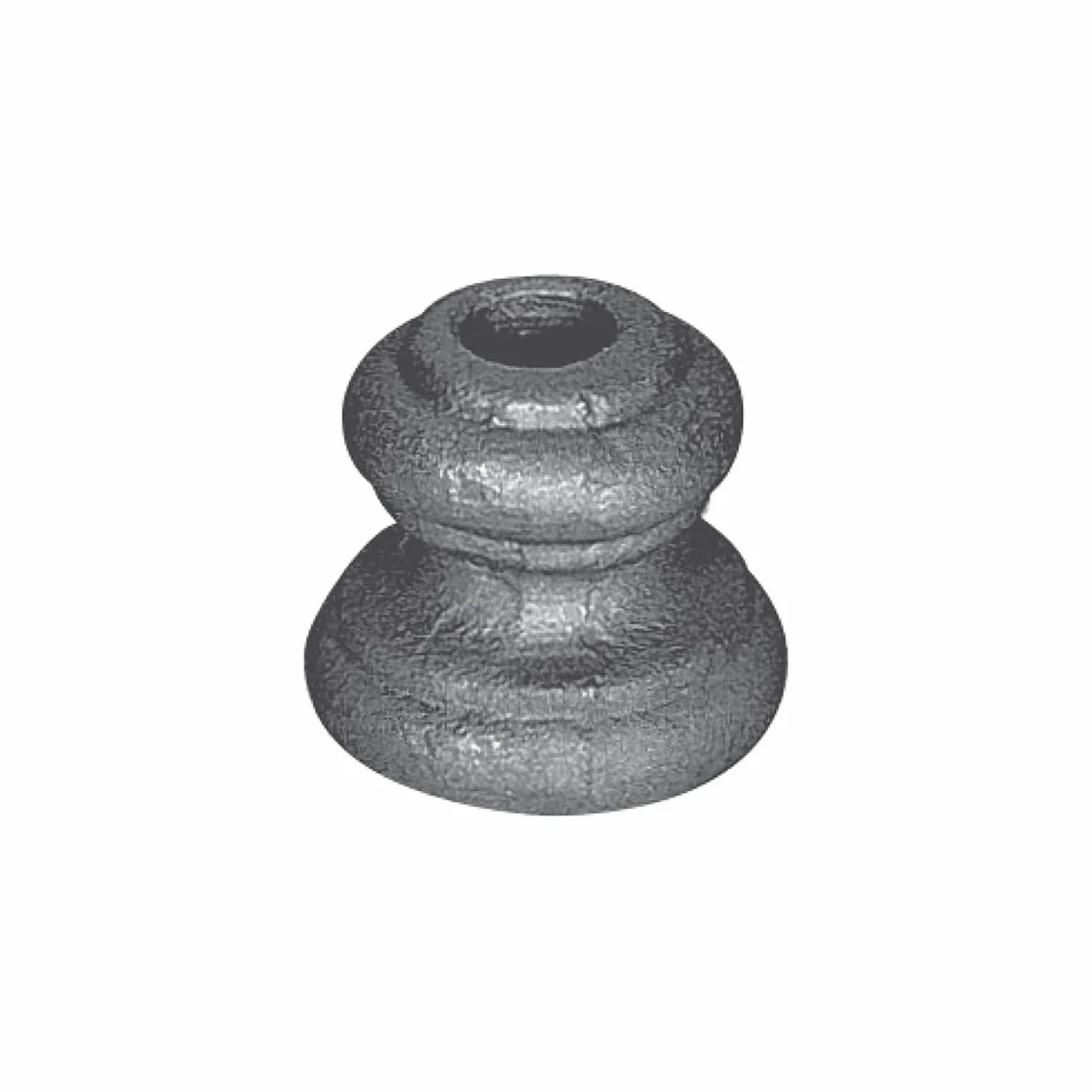M.P. Metalli Borchia ringhiere ferro battuto foro tondo Ø 12,5 mm S40 Set 10 pezzi Made in Italy