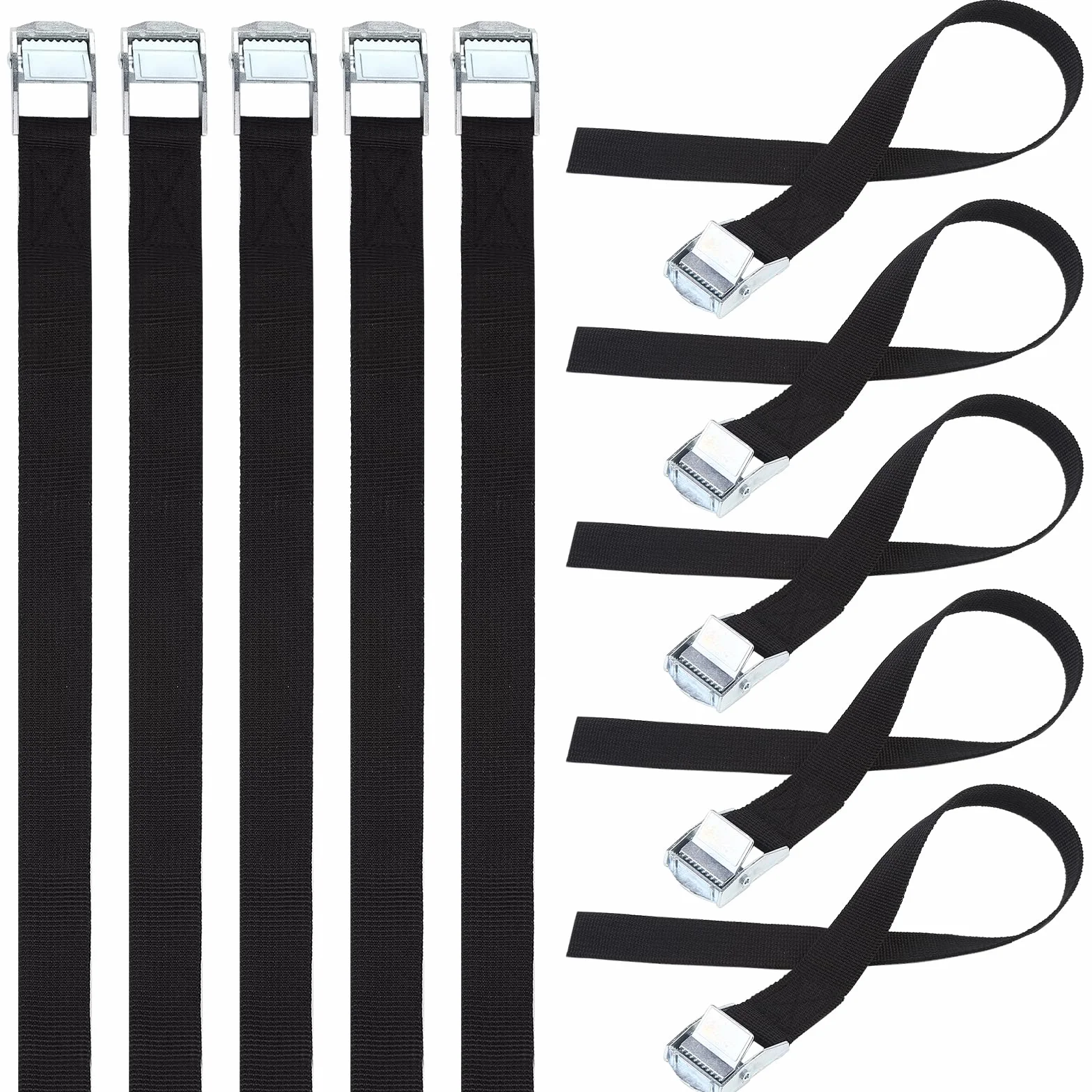 Cinghie Di Fissaggio: Cinghie Di Fissaggio Corte, 10 Pezzi 2.5 X 40cm Cinghie Di Fissaggio Con Cricchetto, Cinghia Di Fissaggio Con Fibbia in Metallo, Cinghie a Cricchetto Per Auto, Moto, Bicicletta