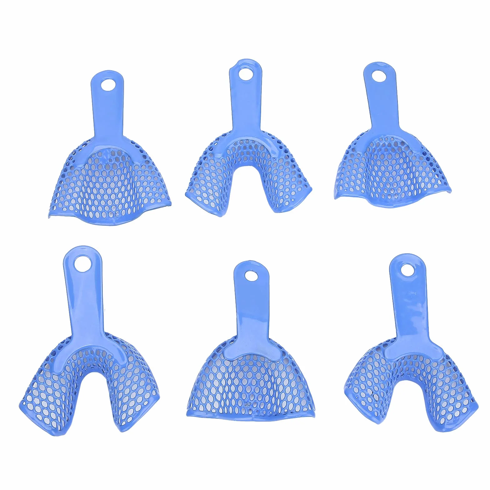 Vassoio Per Impronte Dentali 6 Pezzi 3 Dimensioni, Vassoi Per Impronte Autoclavabili Materiali Plastici Supporto Per Denti Fornitura Centrale Dentale Per Strumenti Orali