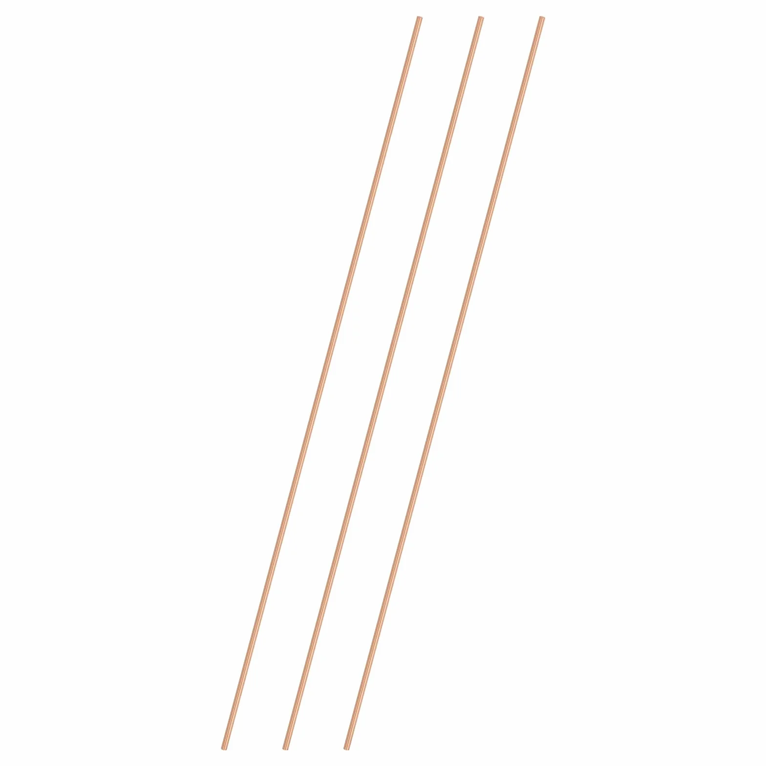 M METERXITY 3-Pack Asta Tonda In Rame 2mm Diam. 9.84 Pollici Lunghezza T2 Stock Asta Solida Barra Tornio per Artigianato Metallico DIY/Giardino/Industria/Decorazione Tubo Rame Puro