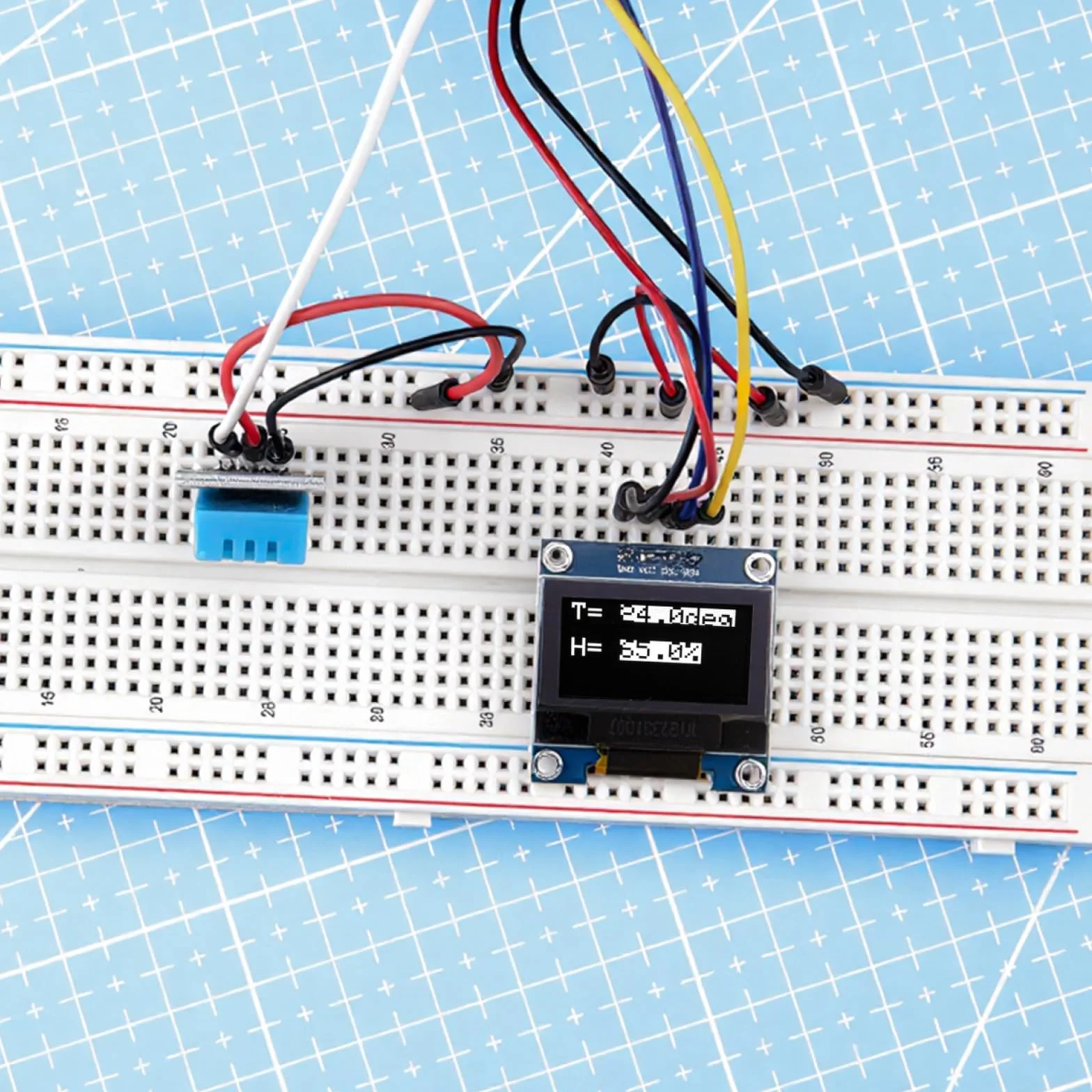 ELEGOO Display OLED 3 Pezzi Modulo Schermo da 0,96 Pollici Bianco, 128x64 Driver I2C Mini Schermi Compatti Autoluminosi per Arduino, Raspberry Pi, PICO.51 MCU, STM32, ESP32