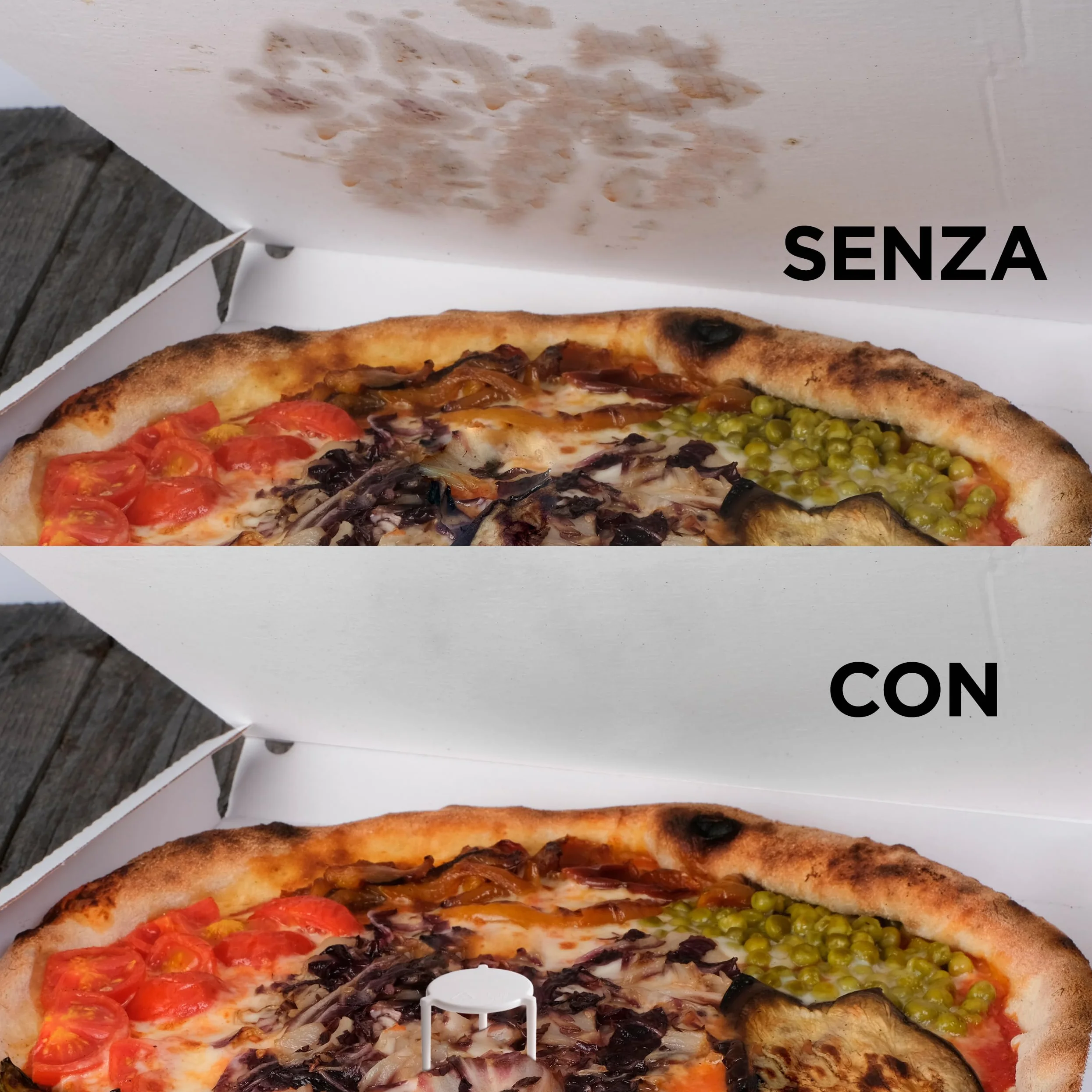 Everest Adv Distanziatori per Scatole Pizza 3 cm Supporto Pizza Saver Bianchi 250 pz