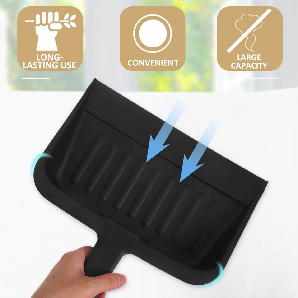 MAGICLULU Paletta Pulizia Efficiente per Raccolta Polvere e Plastica Nera Sicura Facile da Usare Attrezzo Riutilizzabile Ufficio e Veicoli