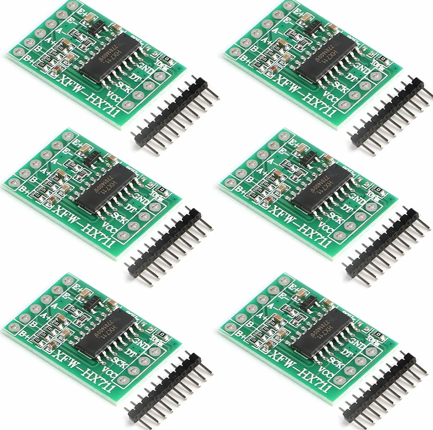 6 Pcs HX711 Cella Peso Sensore Modulo 24 bit Precisione AD Modulo Doppio Canale per A Rduino Bilancia