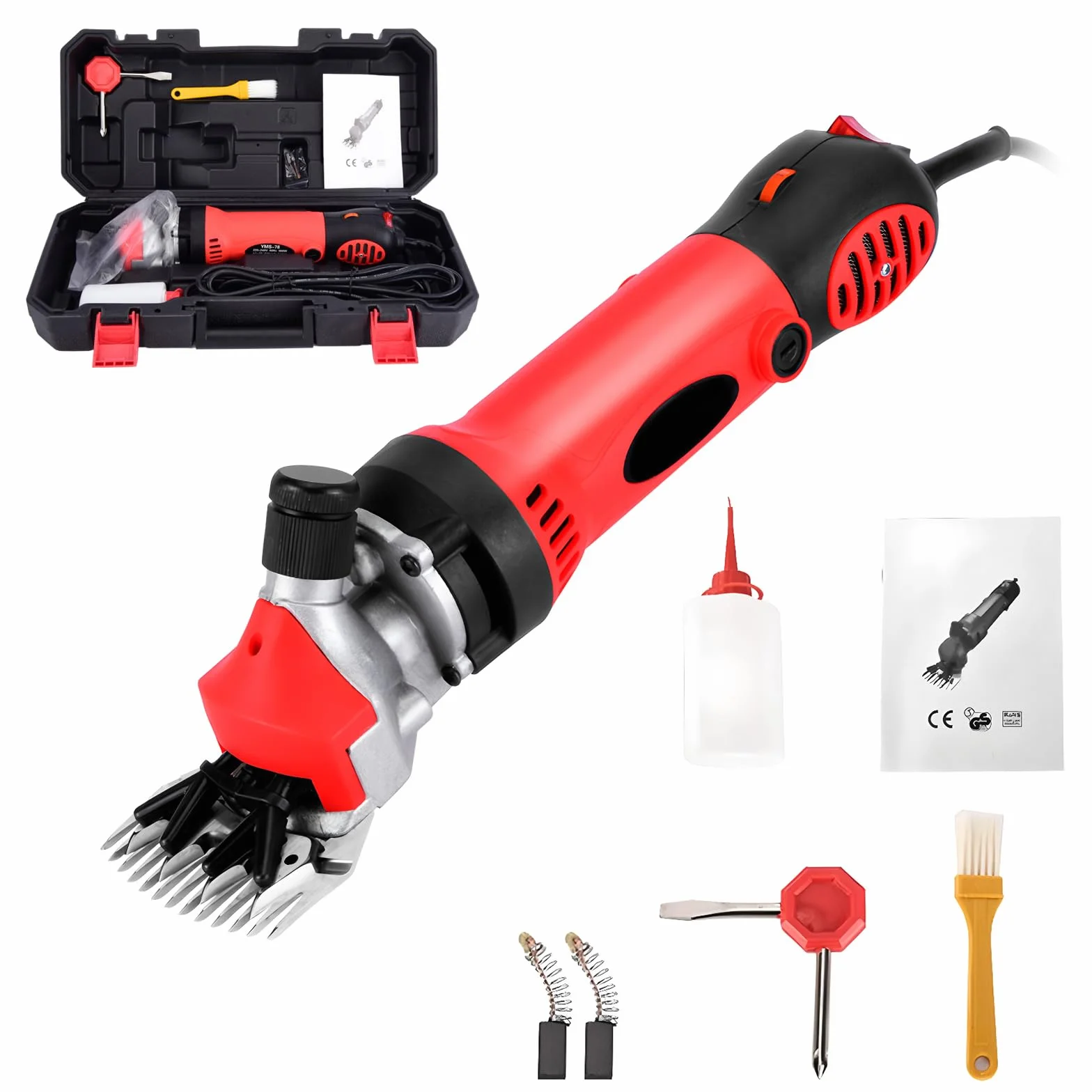Tosatrice Elettrica per Pecore 900W 6 Velocità Lama Dritta 13 Denti Cavo 3M Professionale
