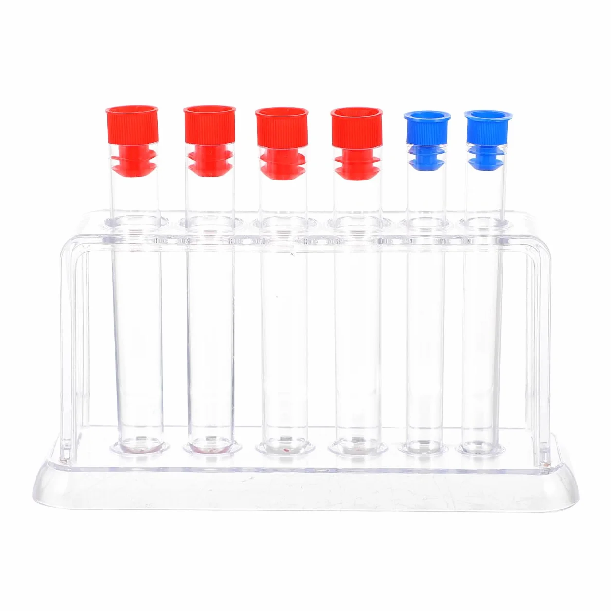 generic Portaprovette in Plastica Trasparente 6 Scomparti Supporto Per Tubo Di Test Laboratorio 6 Provette Organizer Compatto 6.69X5.12X1.97In Per Scuola Ricerca Scientifica