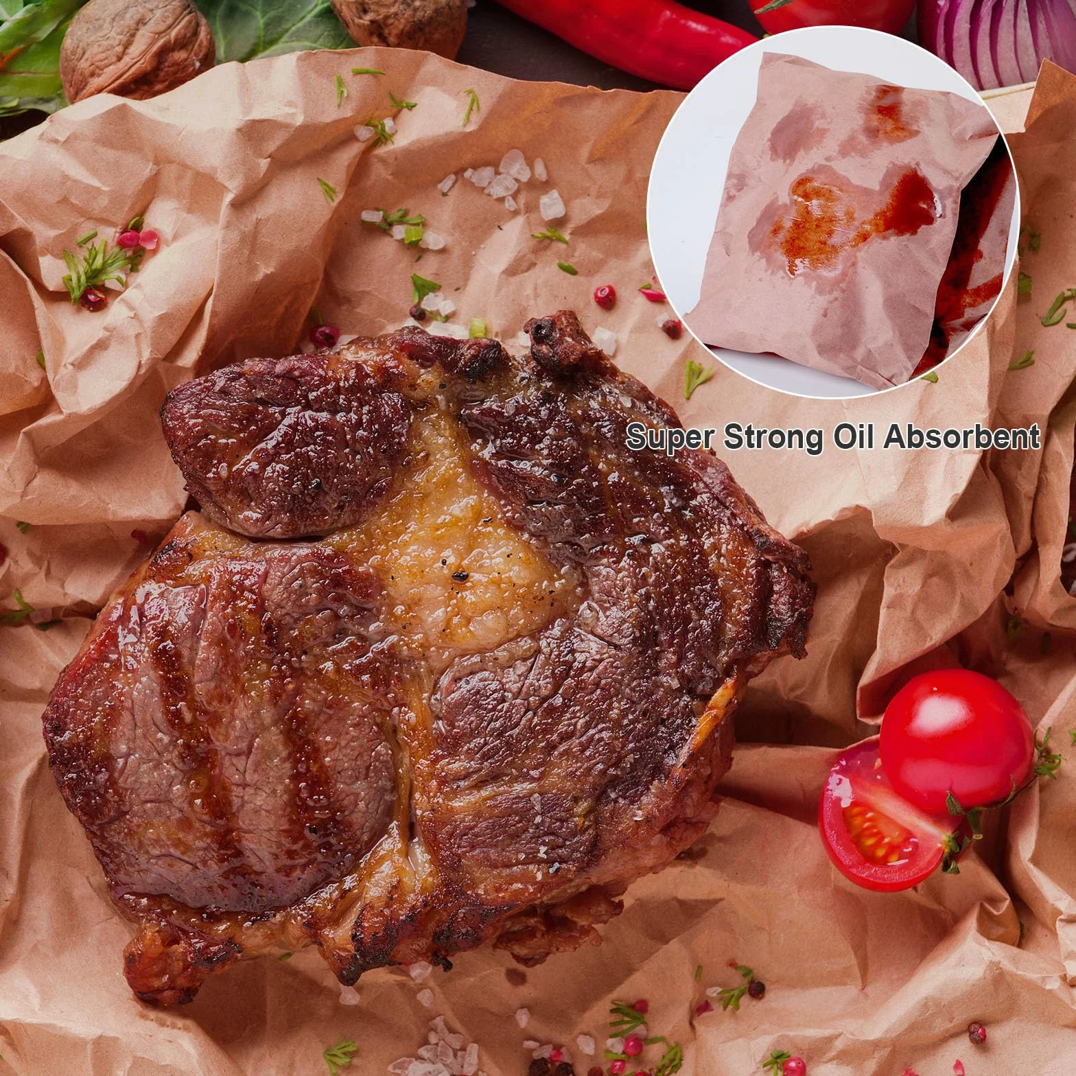 AiQInu Butcher Paper BBQ 44cm×150cm, Carta per Barbecue, Carta Kraft per Barbecue, Affumicatore, Carne di Pesce