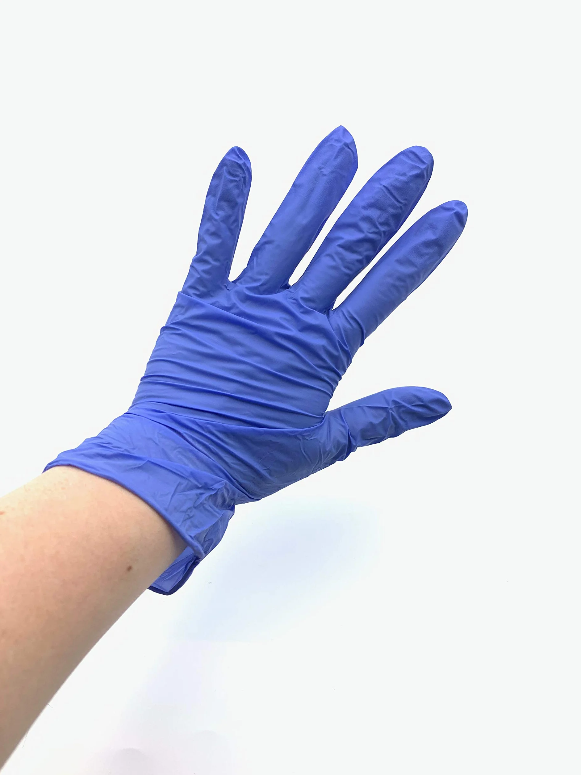 Guanti in nitrile monouso senza polvere, taglia XS, blu, confezione da 100 pezzi