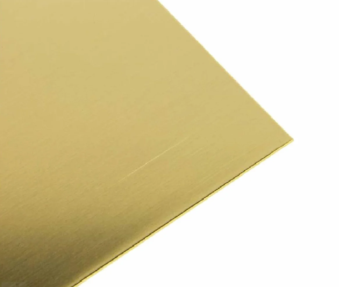 LASTRA IN OTTONE CRUDO cm 17 x 22 - spessore 0,2 mm - 1 pezzo